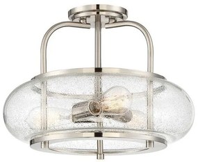 Πλαφονιέρα Φωτιστικό Οροφής 3xE27 Ύψος 30cm Trilogy Elstead Lighting-QZ-TRILOGY-SFM-BN-Νίκελ Ματ QZ-TRILOGY-SFM-BN
