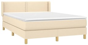 ΚΡΕΒΑΤΙ BOXSPRING ΜΕ ΣΤΡΩΜΑ ΚΡΕΜ 140X200 ΕΚ. ΥΦΑΣΜΑΤΙΝΟ 3130198