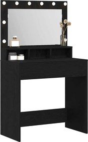 vidaXL Τραπέζι περιποίησης Μαύρη Οξυά 75,5 x 41 x 135 εκ.