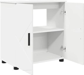 vidaXL Σετ Επίπλων Μπάνιου 3 pcs Λευκό Επεξεργασμένο ξύλο &amp; Μέταλλο