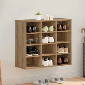 vidaXL Ντουλάπα Παπουτσιών με ράφι artisan δρυς 77.5 x 30 x 67 εκ.