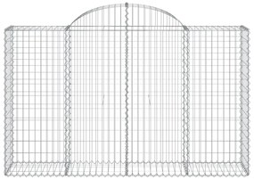 vidaXL Συρματοκιβώτια Τοξωτά 14 τεμ. 200x50x120/140 εκ. Γαλβαν. Ατσάλι