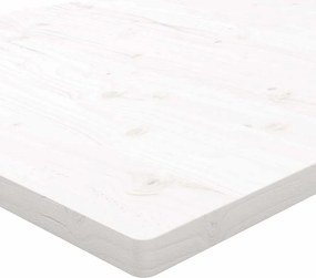 vidaXL Επιφάνεια Τραπεζιού Τετράγωνη Λευκή 60x60x2,5 εκ. Μασίφ Πεύκο