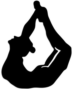 Διακοσμητικό Τοίχου Yoga 891TNL3536 38x50cm Black Wallity Μέταλλο