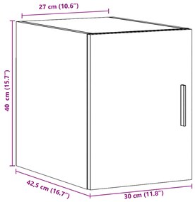 ΝΤΟΥΛΑΠΙ ΤΟΙΧΟΥ SONOMA ΔΡΥΣ 30X42,5X40 ΕΚ. ΕΠΕΞΕΡΓΑΣΜΕΝΟ ΞΥΛΟ 846091