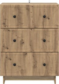 vidaXL Ντουλάπι με Συρτάρια 66 x 34,5 x 90 εκ Επεξεργασμένο Ξύλο