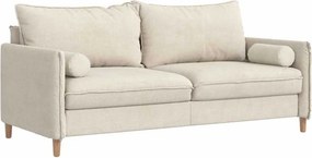 vidaXL Μαξιλάρια Στήριγμα 2 pcs Κρεμ Ø 15 x 40 εκ Υφασμάτινο Κορντουρά