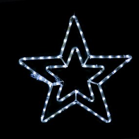 "DOUBLE STARS" 72 LED ΣΧΕΔΙΟ 3m ΜΟΝΟΚΑΝΑΛ ΦΩΤΟΣΩΛ ΨΥΧΡΟ ΛΕΥΚΟ ΜΗΧΑΝΙΣΜΟ FLASH IP44 55cm 1.5m ΚΑΛΩ ACA X087222316
