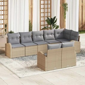 vidaXL Σετ Καναπέ Κήπου 8 pcs συνθετικό ρατάν