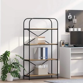 vidaXL Ράφι Βιβλίων 4 επιπέδων 80 x 30 x 146 εκ Επεξεργασμένο ξύλο