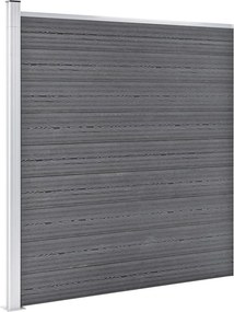 vidaXL Πάνελ Περίφραξης Γκρι 353 x 186 εκ. από WPC