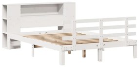 vidaXL Κρεβάτι Βιβλιοθήκη Χωρίς Στρώμα 120x200 εκ Μασίφ Ξύλο Πεύκο