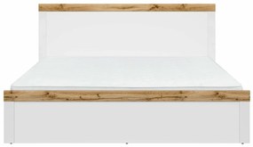 Κρεβάτι Boston AS116, Διπλό, Άσπρο, 180x200, Πλαστικοποιημένη μοριοσανίδα, 189x205x101cm, 55 kg | Epipla1.gr