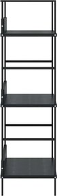 vidaXL Ραφιέρα 3 Επιπέδων Μαύρη 60x27,6x90,5 εκ. Επεξεργασμένο Ξύλο
