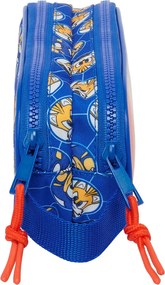 Διπλή Κασετίνα Sonic Prime Μπλε 21 x 8 x 6 cm