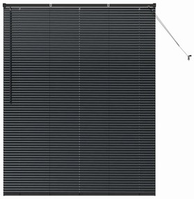 vidaXL Ρολό Παραθύρου με κουρτίνες Μαύρο Αλουμίνιο