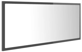 vidaXL Καθρέφτης Μπάνιου με LED Γυαλ. Γκρι 100x8,5x37 εκ. Ακρυλικός