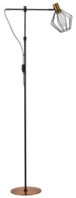 SE21-GM-39-GR1 ADEPT FLOOR LAMP Gold Matt and Black Metal Floor Lamp Black Metal Grid+ HOMELIGHTING 77-8348