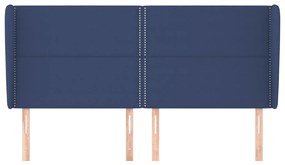 Κεφαλάρι με Πτερύγια Μπλε 203x23x118/128 εκ. Υφασμάτινο 3117844