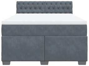 ΚΡΕΒΑΤΙ BOXSPRING ΜΕ ΣΤΡΩΜΑ ΣΚΟΥΡΟ ΓΚΡΙ 140X190 ΕΚ. ΒΕΛΟΥΔΙΝΟ 3288613