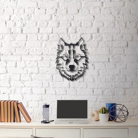 Decorative Metal Wall Accessory Wolf v11 Black