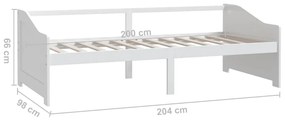 ΚΑΝΑΠΕΣ ΚΡΕΒΑΤΙ 3 ΘΕΣΕΩΝ ΛΕΥΚΟΣ 90X200 ΕΚ ΑΠΟ ΜΑΣΙΦ ΞΥΛΟ ΠΕΥΚΟΥ 322165