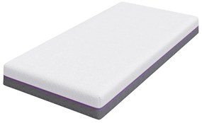 vidaXL Στρώμα Λευκό και Γκρι 90 x 200 cm Ζακάρ ύφασμα