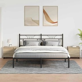 vidaXL Κομοδίνα 2 Τεμ. Sonoma Δρυς 45x34x44,5 εκ. από Επεξ. Ξύλο