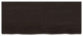 vidaXL Επιφάνεια Τραπεζιού Σκούρο Καφέ 120x50x(2-6)εκ Επεξ. Μασίφ Δρυς