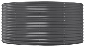 vidaXL Ζαρντινιέρα Ανθρακί 140x140x68εκ Γαλβανισμένος χάλυβας