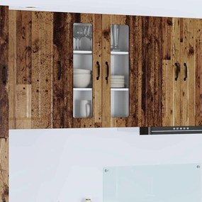 vidaXL Κρεμαστό ντουλάπι κουζίνας με ράφι Παλιό Ξύλο 60 x 31 x 80 εκ.
