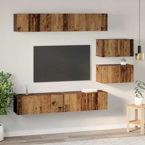 vidaXL Σετ επίπλου τηλεόρασης 6 pcs Παλαιό ξύλο Μέγεθος: Μεσαίο