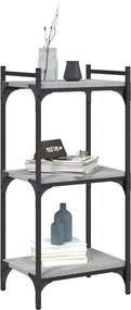 vidaXL Βιβλιοθήκη 3 Επιπέδων Γκρι Sonoma 40x30x86 εκ. Επεξεργ. Ξύλο