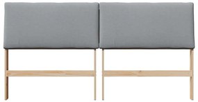 vidaXL Ταπετσαρισμένο κεφαλάρι Ανοιχτό γκρι 180 cm