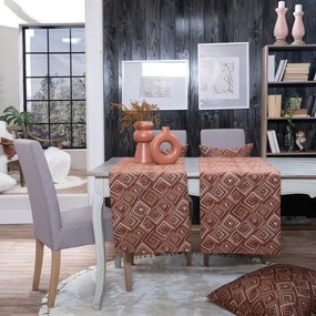 Τραβέρσα Santos 05 Terracotta Teoran 40x160 Acrylic,Cotton,Polyester