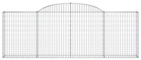 vidaXL Συρματοκιβώτια Τοξωτά 7 τεμ. 300x30x100/120 εκ. Γαλβαν. Ατσάλι