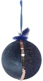 Χριστουγεννιάτικη Μπάλα Dreamy 024157 8x8x8cm Blue-Gold