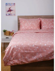 Σετ Σεντόνια Cotton Feelings 924 Pink Μονό με λάστιχο(105x205+30)
