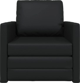 vidaXL Κρεβάτι καναπές 60cm Μαύρο Δερματίνη