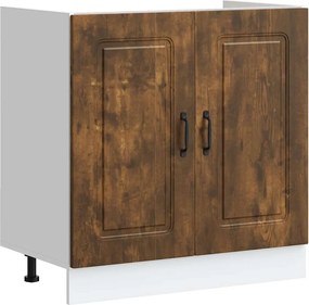 vidaXL Ντουλάπι βάσης νεροχύτη Kalmar Καπνιστή δρυς 80x46x81,5 εκ.
