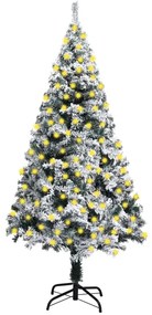vidaXL Χριστουγενιάτ. Δέντρο Τεχνητό Χιονισμένο με LED Πράσινο 240 εκ.