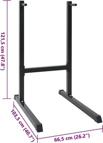 vidaXL Σταθμός Βύθισης Μαύρο 103,5 x 66,5 x 121,5 εκ