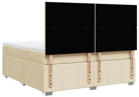 ΚΡΕΒΑΤΙ BOXSPRING ΜΕ ΣΤΡΩΜΑ ΚΡΕΜ 180X200 ΕΚ. ΥΦΑΣΜΑΤΙΝΟ 3291745