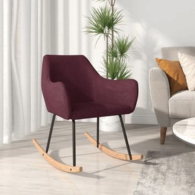 vidaXL Κουνιστή Πολυθρόνα Μοβ Υφασμάτινη