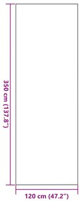 vidaXL Πατάκι Πόρτας Ορθογώνιο Μαύρο 120x350 εκ