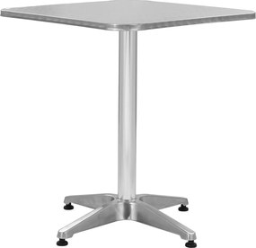 vidaXL Τραπέζι Κήπου Ασημί 60 x 60 x 70 εκ. Αλουμινίου