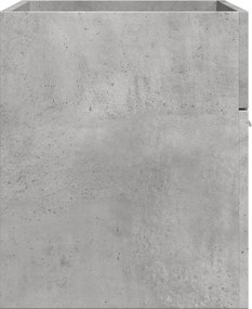 vidaXL Ντουλάπι Μπάνιου Γκρι Σκυροδέματος 90x38,5x46 εκ. Επεξ. Ξύλο