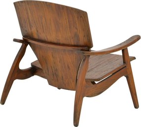 Πολυθρόνα Brazin καρυδί teak ξύλο 72x71x77εκ 72x71x77 εκ.