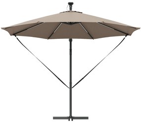 vidaXL Ομπρέλα Cantilever Banana με κλειδαριά Taupe 294 x 294 x 248 cm