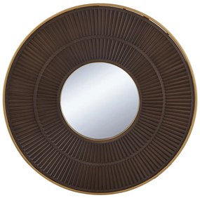 Artekko Mirror Καθρέπτης Τοίχου MDF Μέταλλο Καφέ Χρυσό (80x3x80)cm - 83802-BROW-DS - 83802-BROW-DS